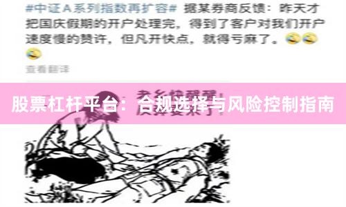 股票杠杆平台：合规选择与风险控制指南